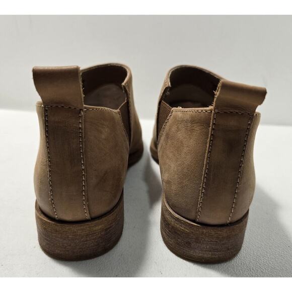 FREE PEOPLE Brixton Ankle Boot Washed Tan Leather Pull On Western Bootie Size 36 - Picture 5 of 9